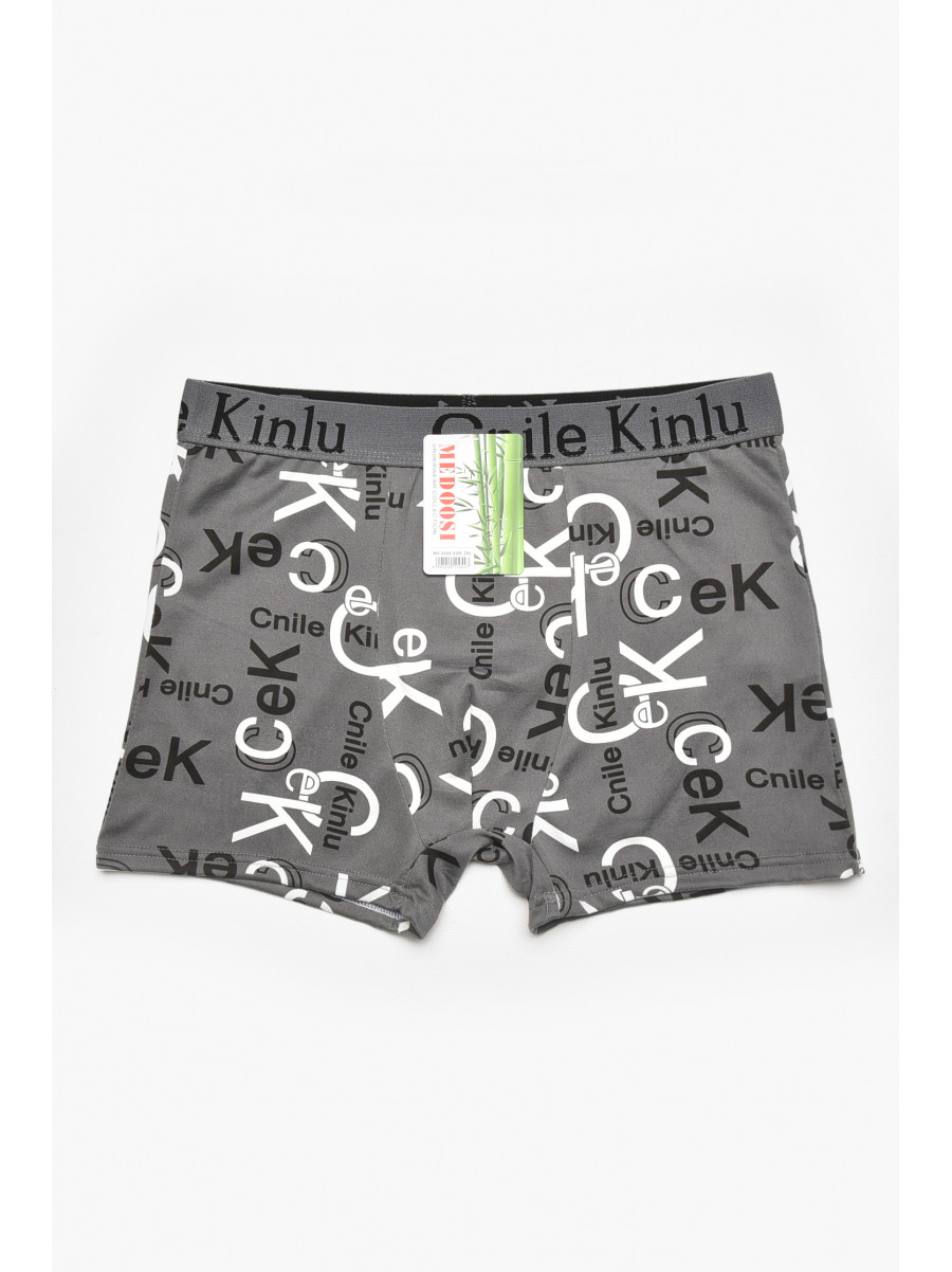 Боксеры мужские тёмно-серого цвета с принтом Z044 211557C