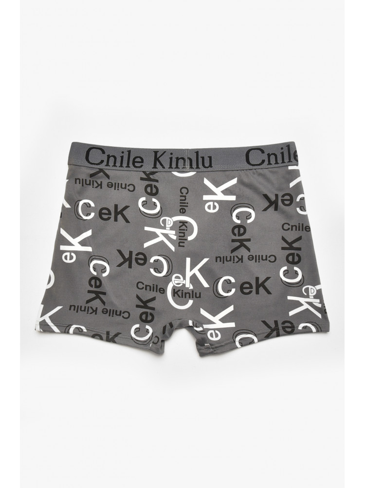 Боксеры мужские тёмно-серого цвета с принтом Z044 211557C