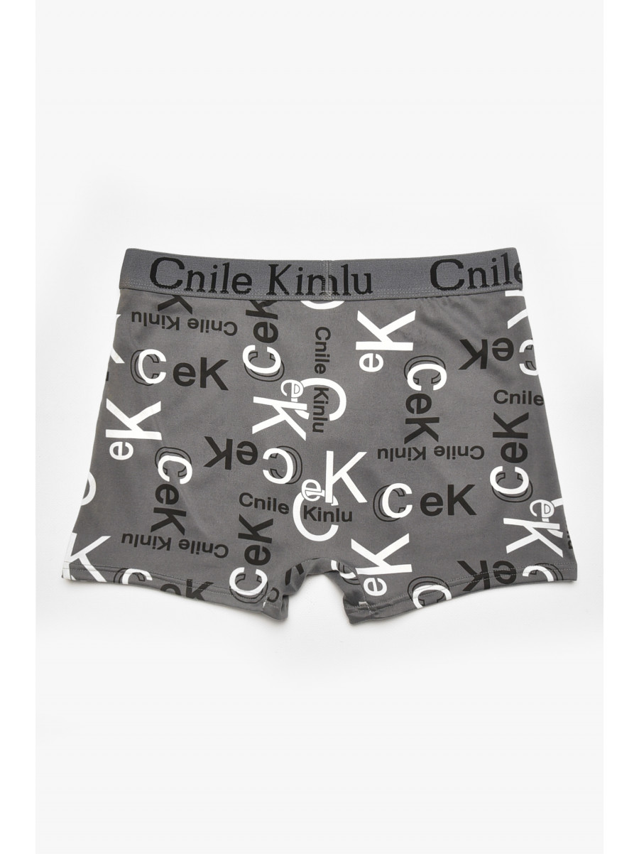 Боксеры мужские тёмно-серого цвета с принтом Z044 211557C