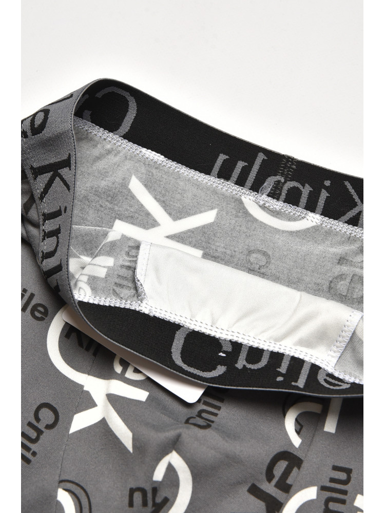 Боксеры мужские тёмно-серого цвета с принтом Z044 211557C