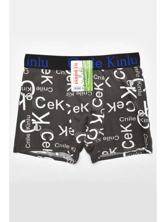 Боксеры мужские тёмно-серого цвета с принтом Z044 211558C