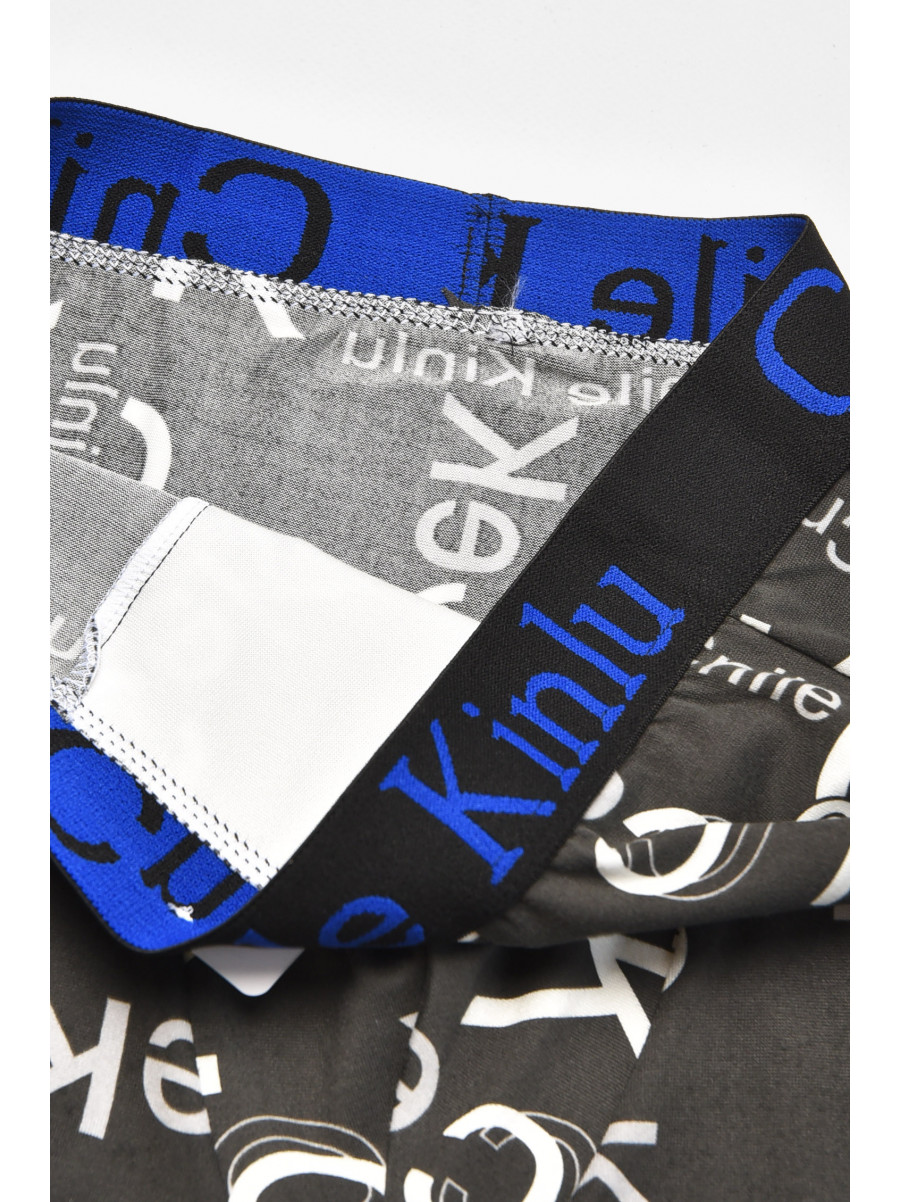 Боксеры мужские тёмно-серого цвета с принтом Z044 211558C