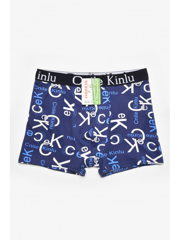Боксеры мужские тёмно-синего цвета с принтом Z044 211559C