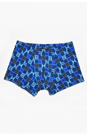 Боксеры мужские тёмно-синего цвета с принтом 211560C