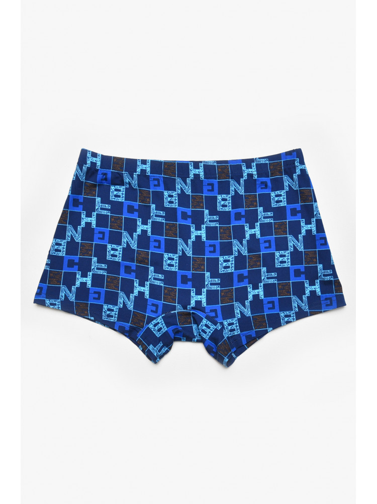 Боксеры мужские тёмно-синего цвета с принтом 211560C