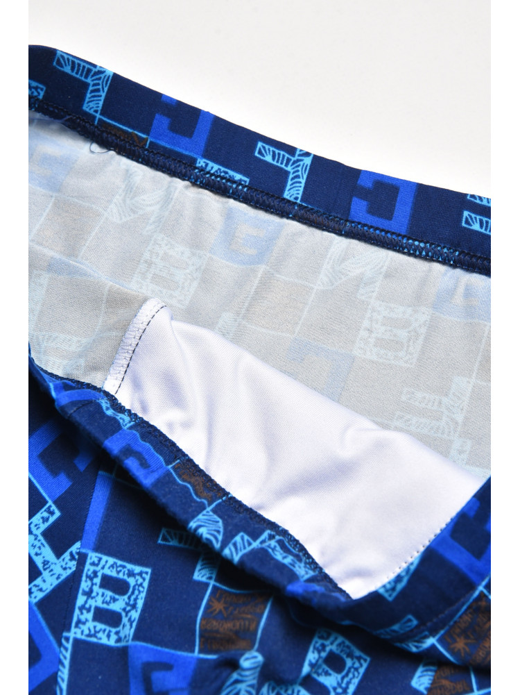 Боксеры мужские тёмно-синего цвета с принтом 211560C