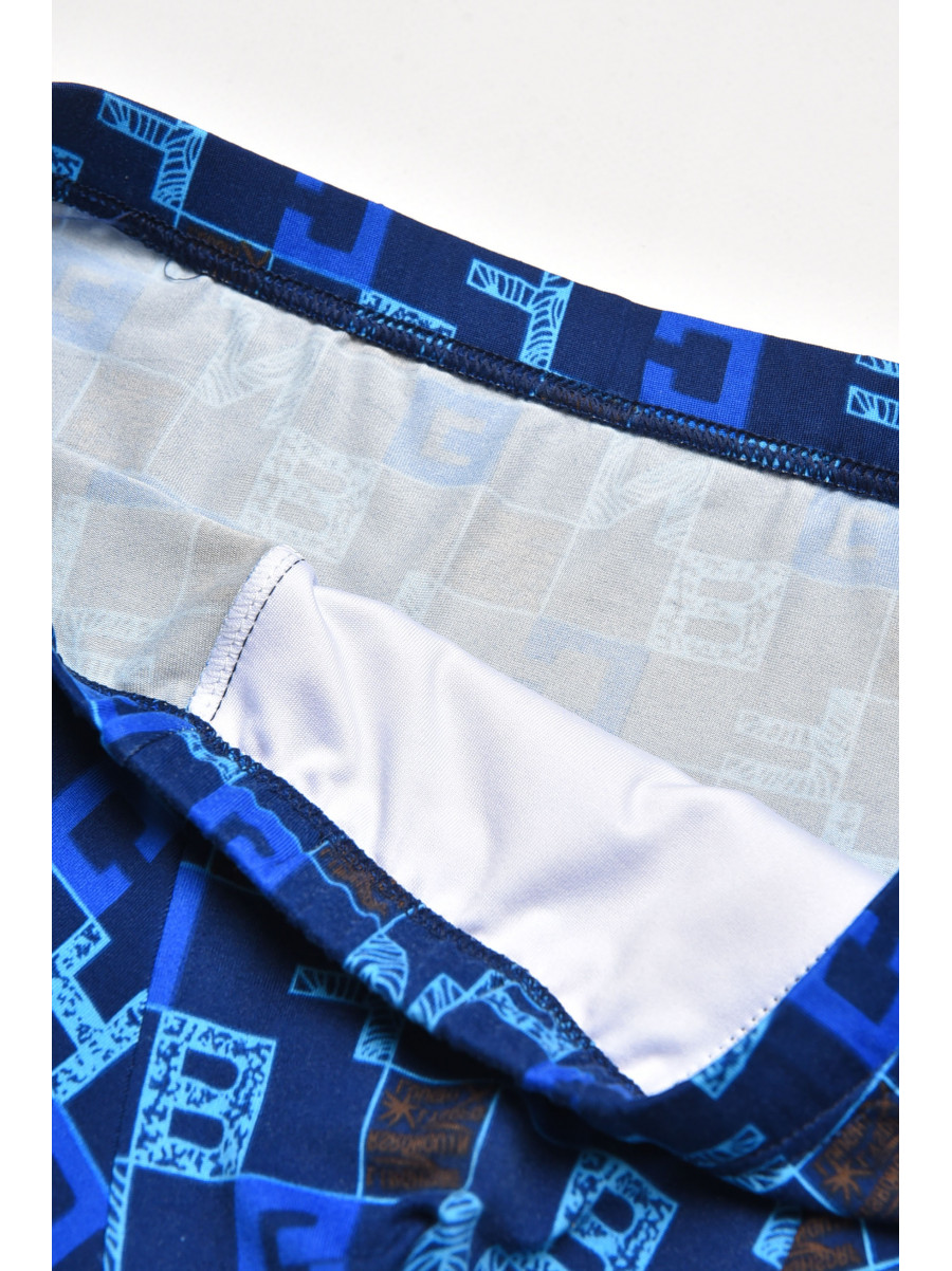 Боксеры мужские тёмно-синего цвета с принтом 211560C