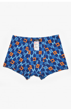 Боксеры мужские тёмно-синего цвета с принтом 211561C