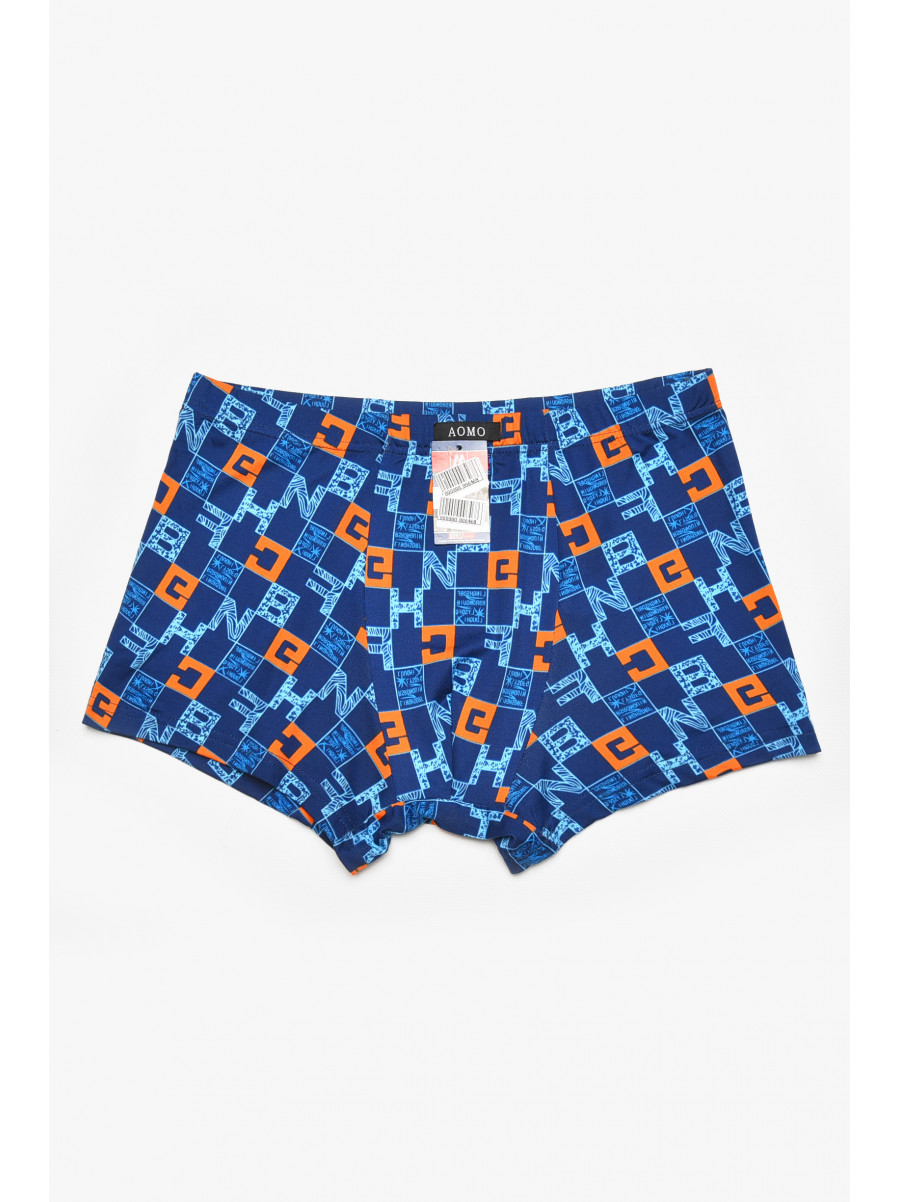 Боксеры мужские тёмно-синего цвета с принтом 211561C