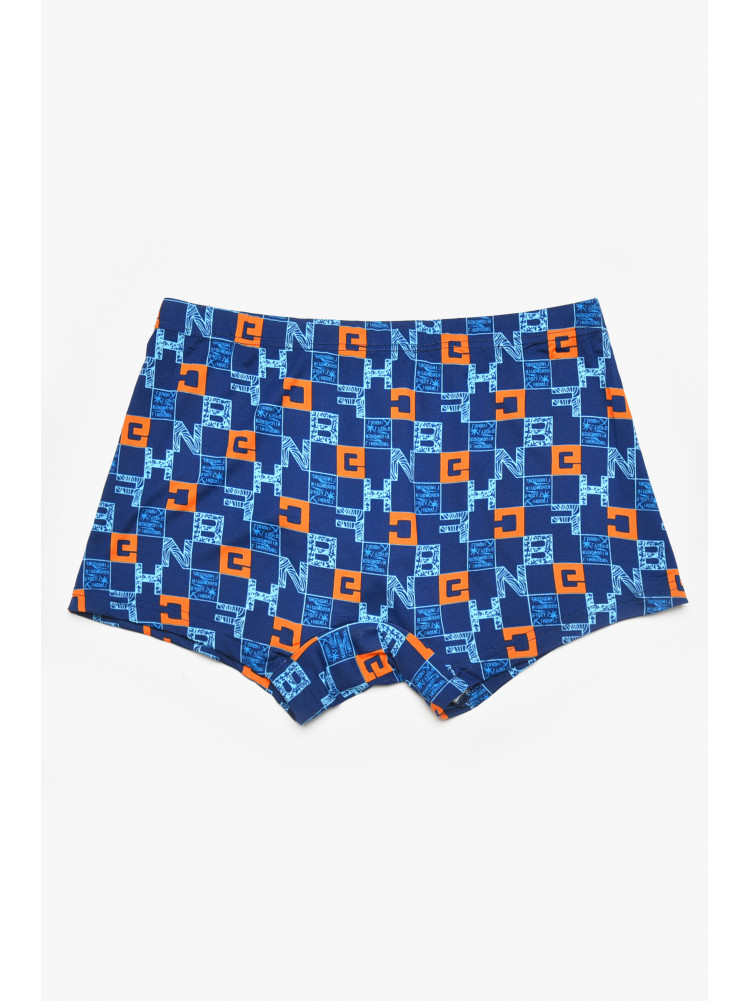 Боксеры мужские тёмно-синего цвета с принтом 211561C