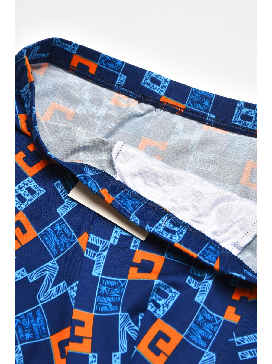 Боксеры мужские тёмно-синего цвета с принтом 211561C