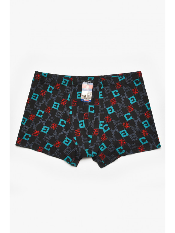 Боксеры мужские черного цвета с принтом 211563C