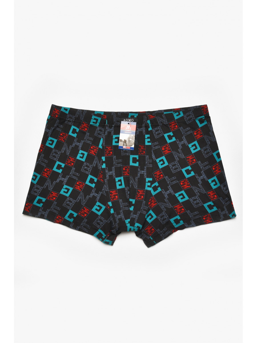 Боксеры мужские черного цвета с принтом 211563C