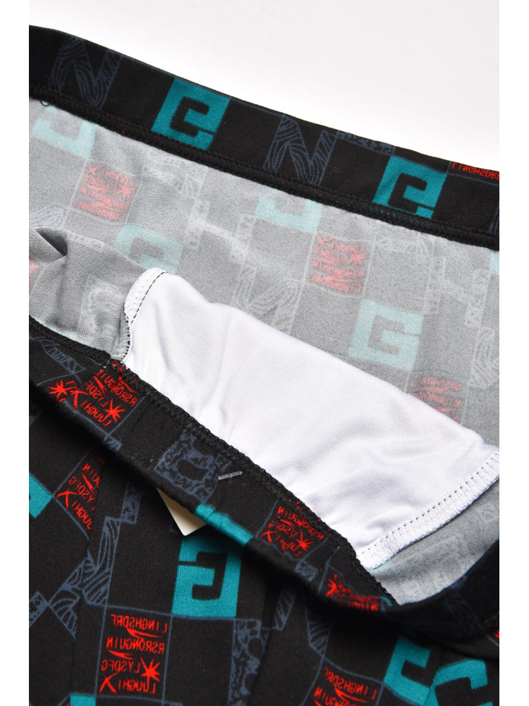 Боксеры мужские черного цвета с принтом 211563C