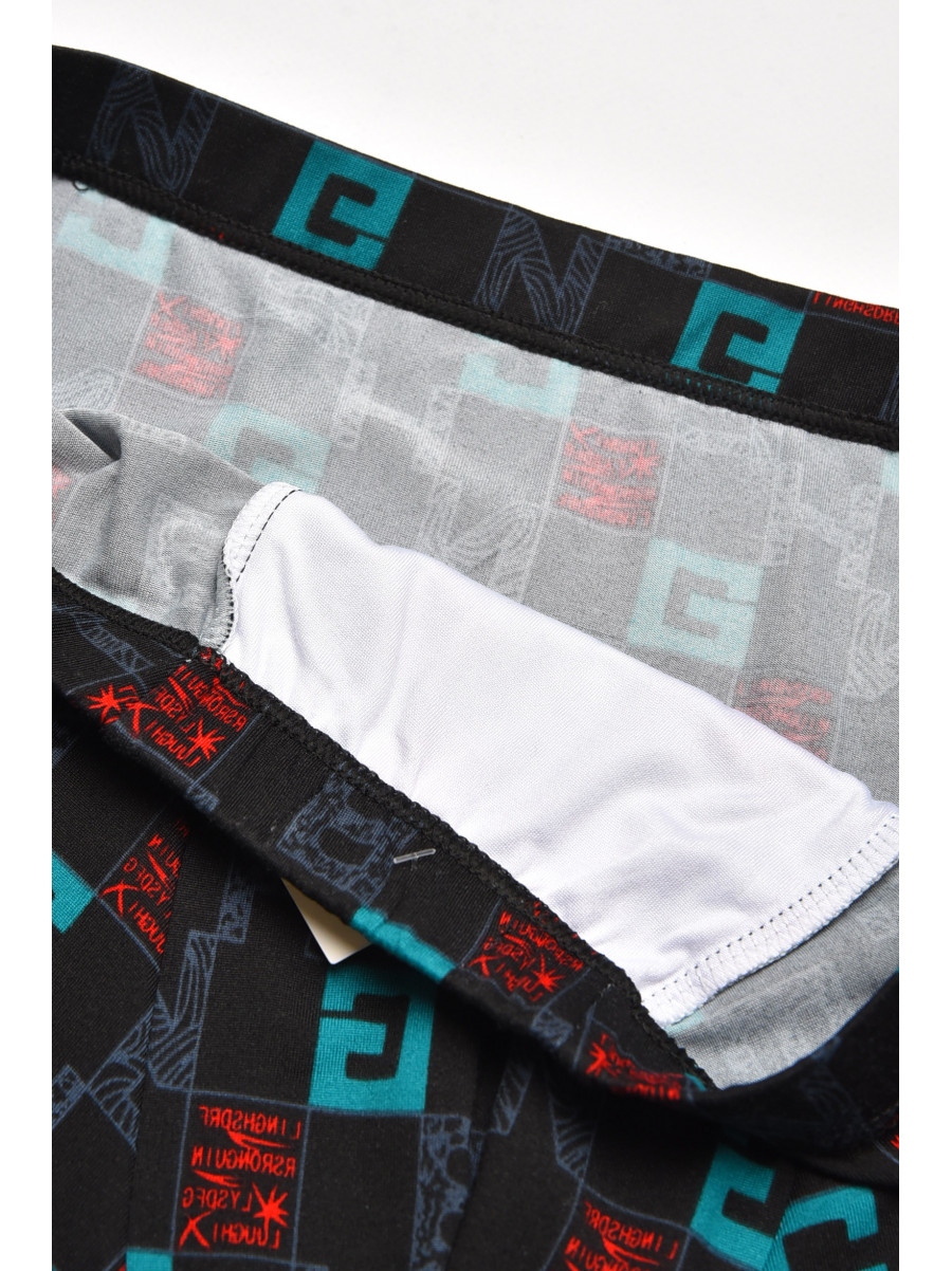 Боксеры мужские черного цвета с принтом 211563C