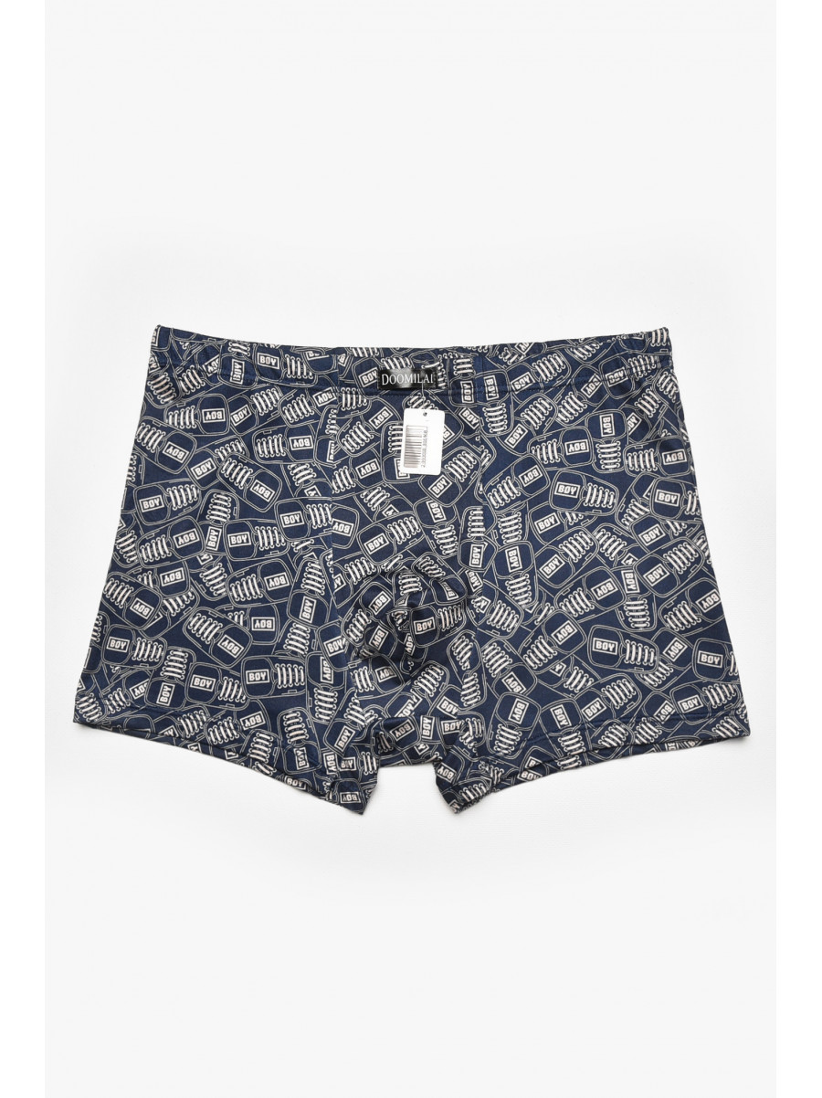 Боксеры мужские тёмно-синего цвета с принтом DO1879 211569C