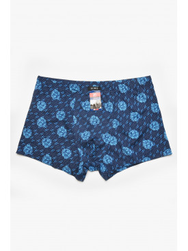 Боксеры мужские тёмно-синего цвета с принтом 211573C