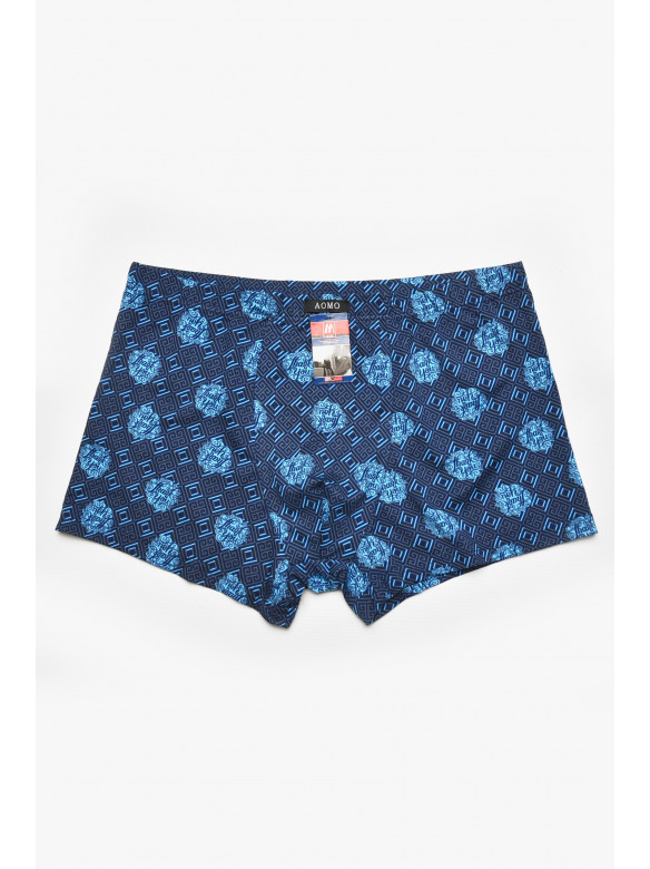 Боксеры мужские тёмно-синего цвета с принтом 211573C