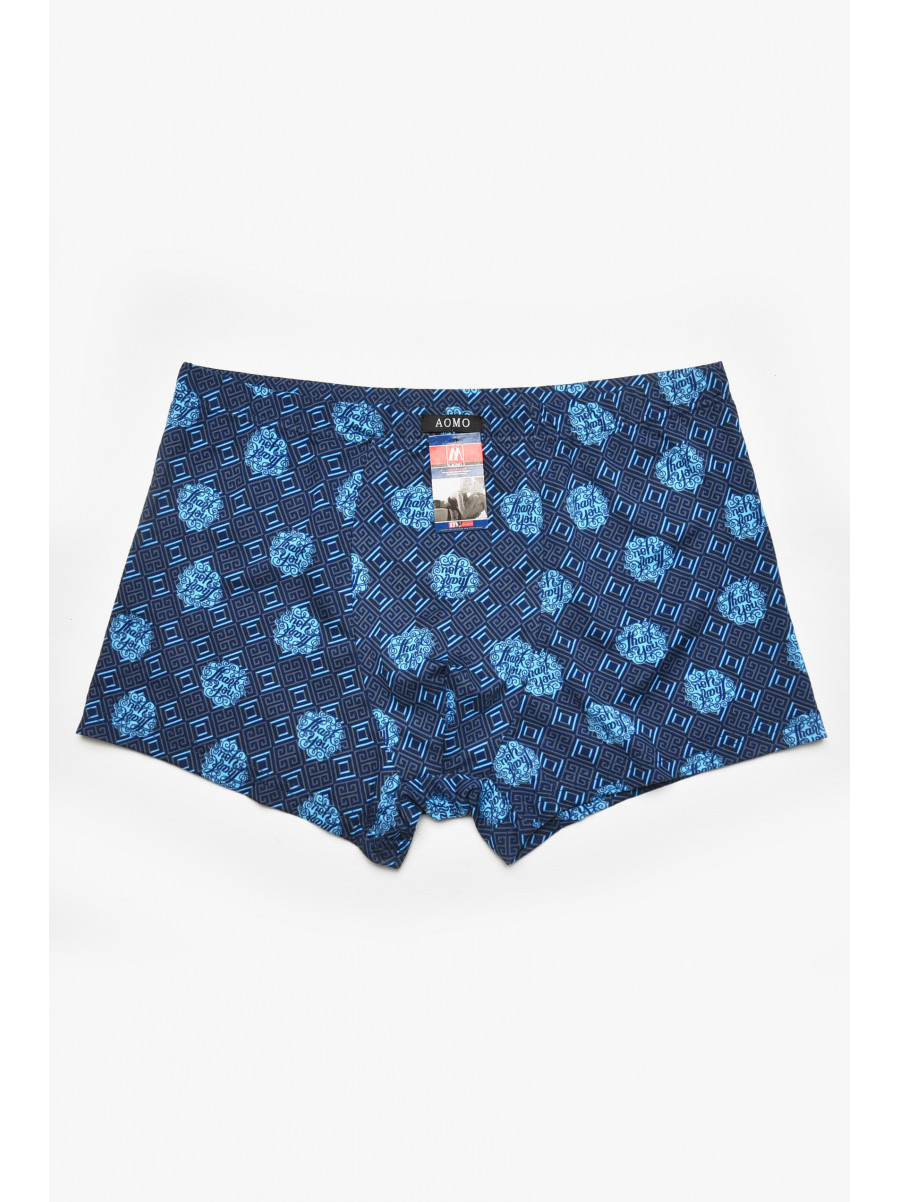 Боксеры мужские тёмно-синего цвета с принтом 211573C