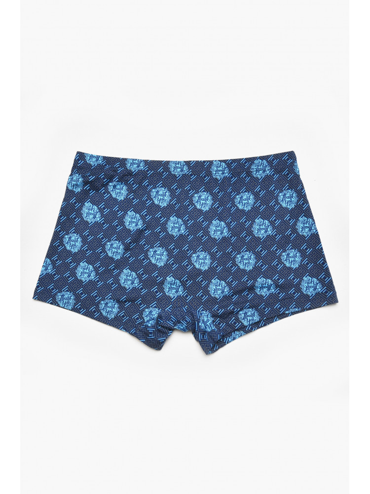 Боксеры мужские тёмно-синего цвета с принтом 211573C