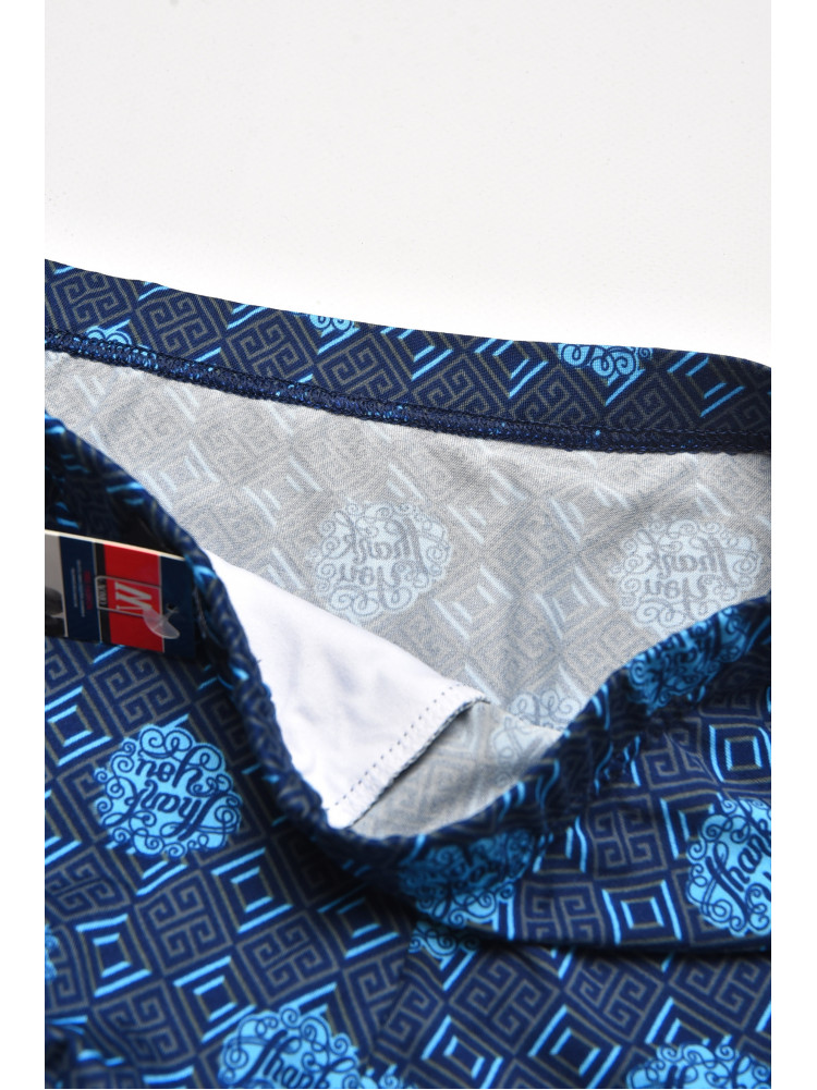 Боксеры мужские тёмно-синего цвета с принтом 211573C