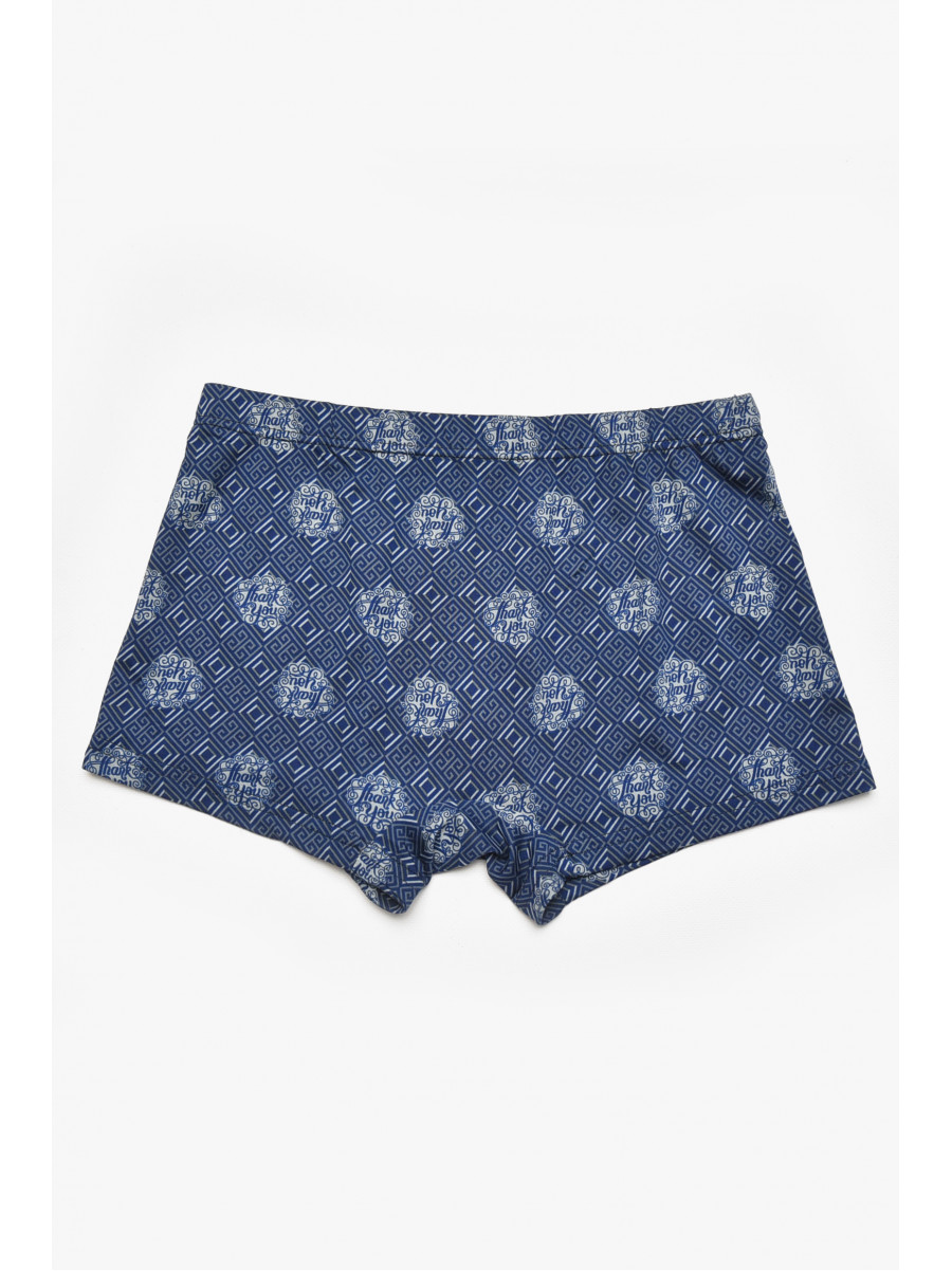 Боксеры мужские тёмно-синего цвета с принтом 211575C