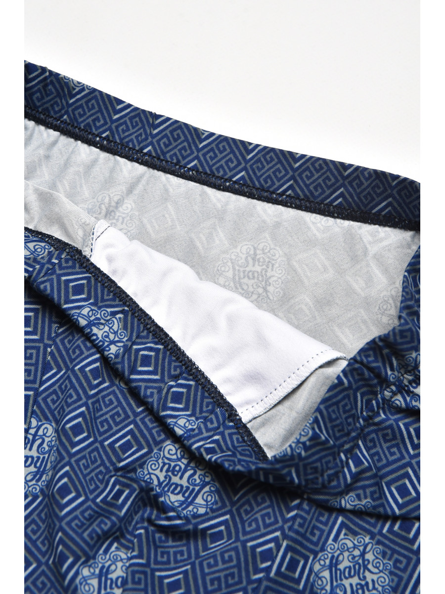 Боксеры мужские тёмно-синего цвета с принтом 211575C