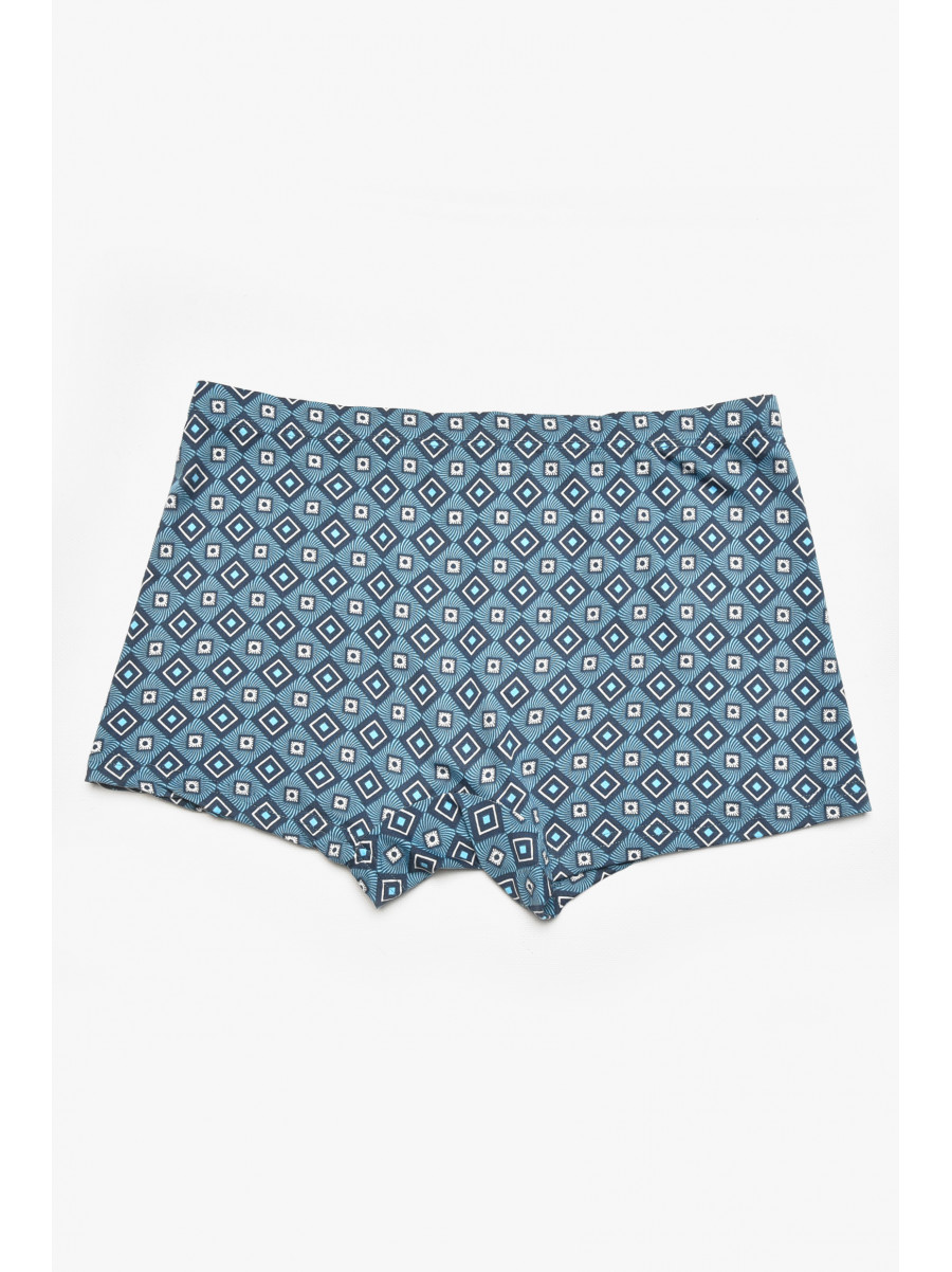 Боксеры мужские синего цвета с принтом 211576C