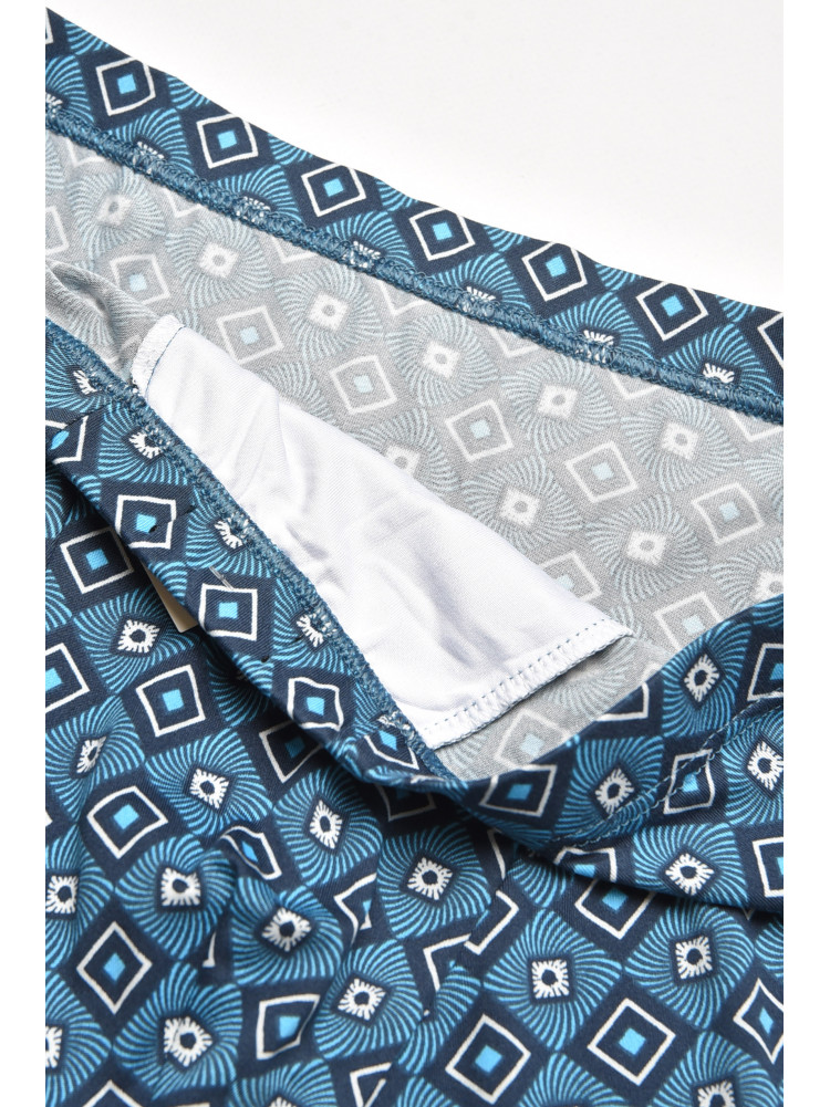 Боксеры мужские синего цвета с принтом 211576C