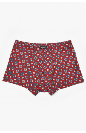 Боксеры мужские красного цвета с принтом 211577C