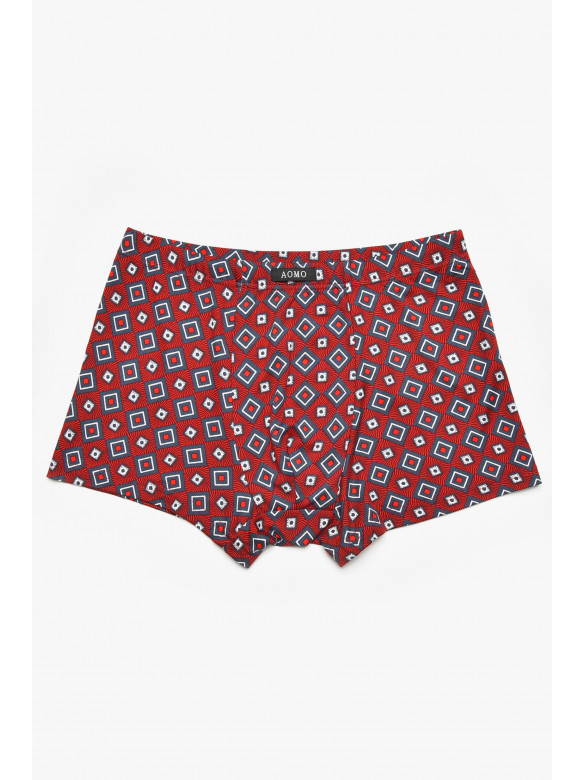 Боксеры мужские красного цвета с принтом 211577C