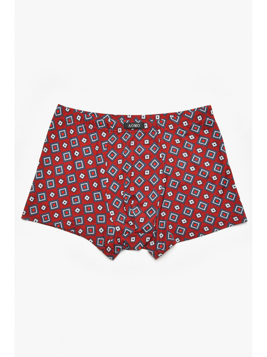 Боксеры мужские красного цвета с принтом 211577C