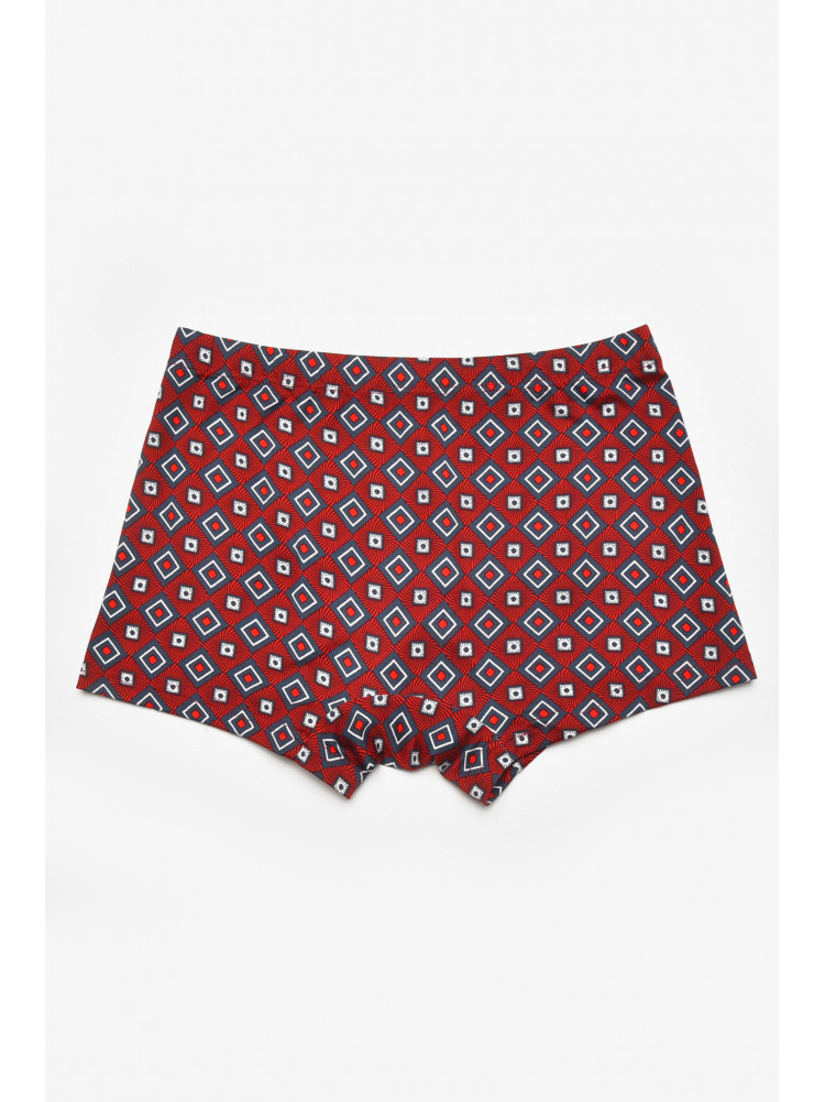 Боксеры мужские красного цвета с принтом 211577C