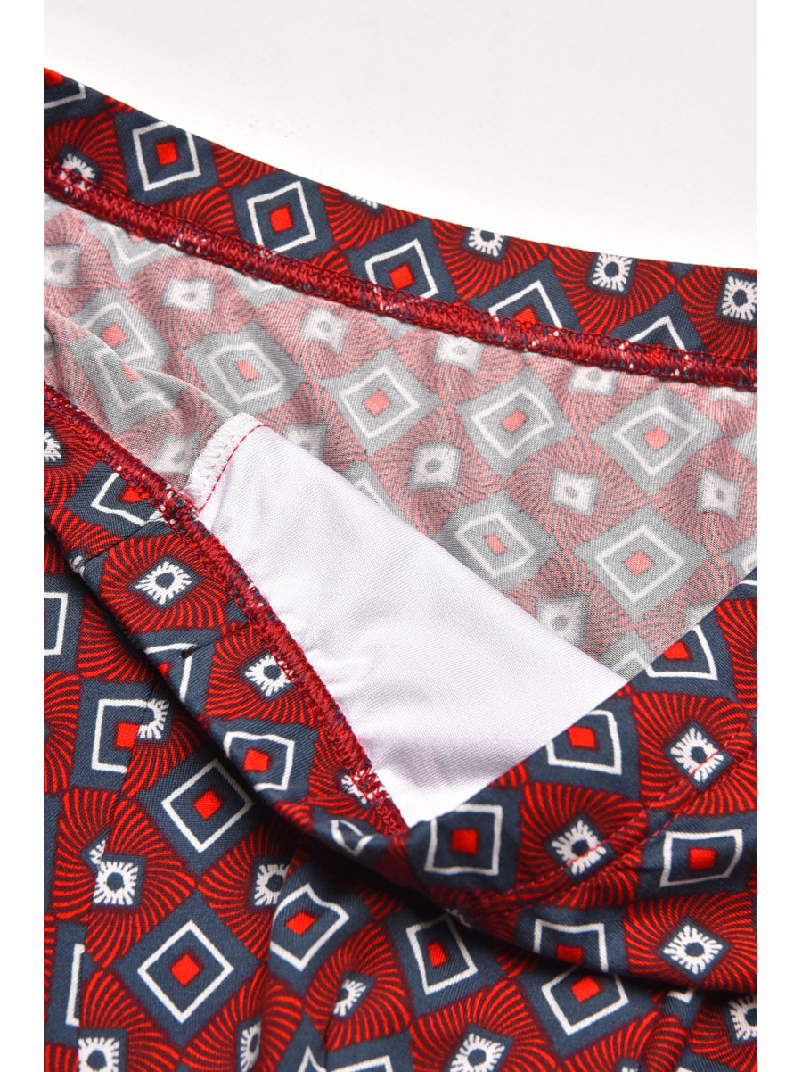 Боксеры мужские красного цвета с принтом 211577C