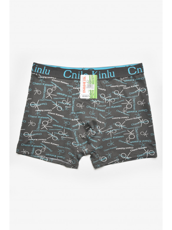 Боксеры мужские тёмно-серого цвета с принтом Z054D 211581C