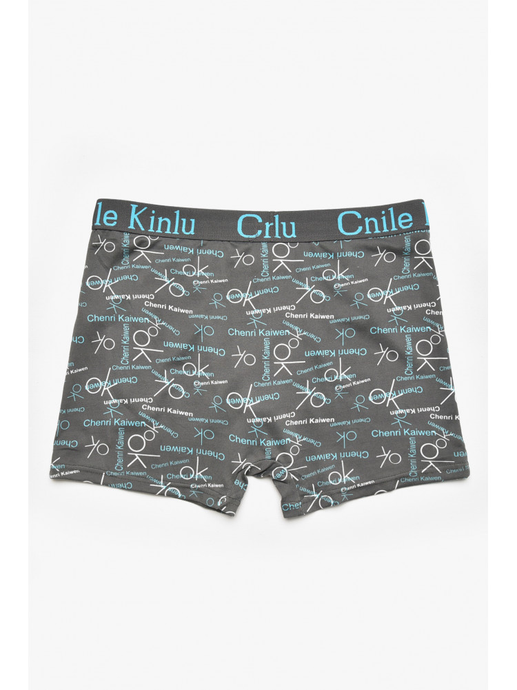 Боксеры мужские тёмно-серого цвета с принтом Z054D 211581C