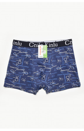 Боксеры мужские тёмно-синего цвета с принтом Z054D 211583C