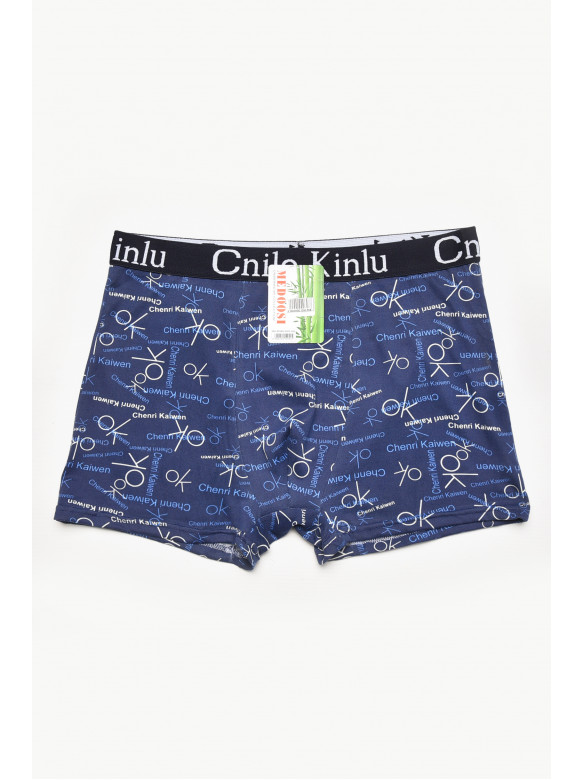 Боксеры мужские тёмно-синего цвета с принтом Z054D 211583C