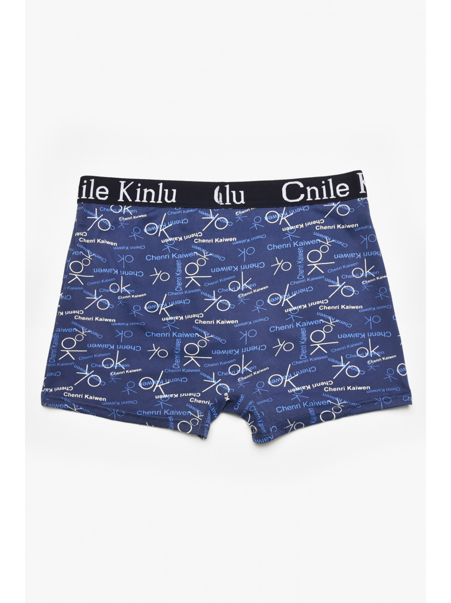 Боксеры мужские тёмно-синего цвета с принтом Z054D 211583C