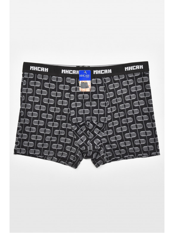 Боксеры мужские черного цвета с принтом INS-18769 211584C