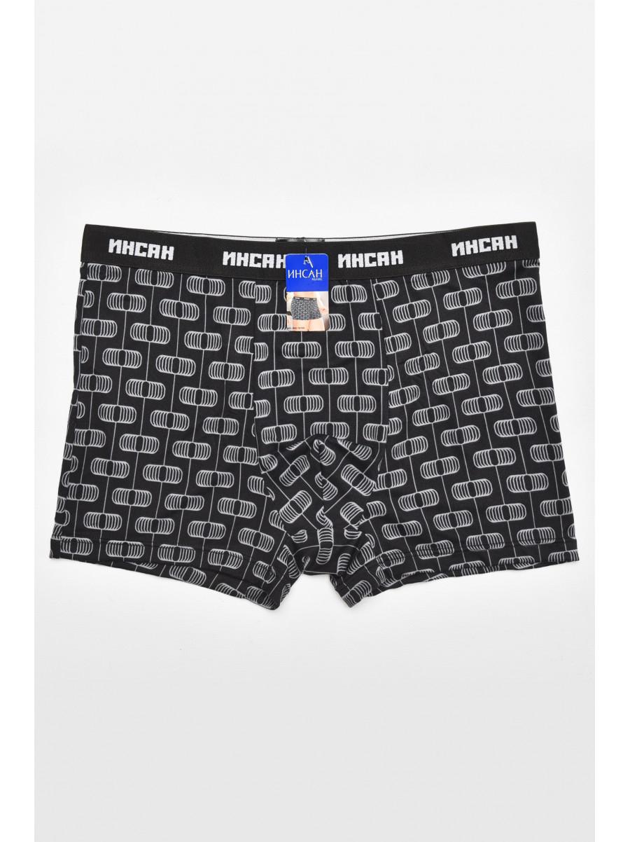 Боксеры мужские черного цвета с принтом INS-18769 211584C