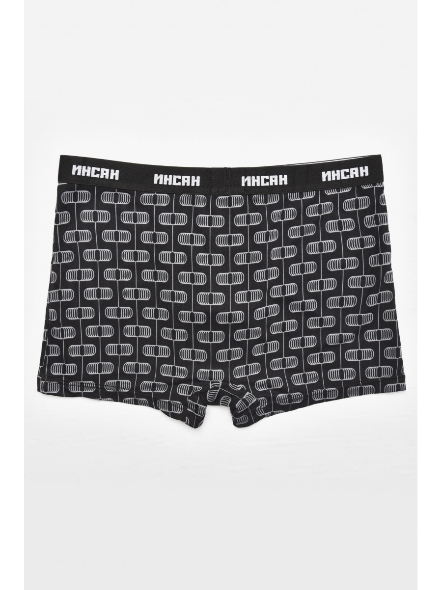Боксеры мужские черного цвета с принтом INS-18769 211584C