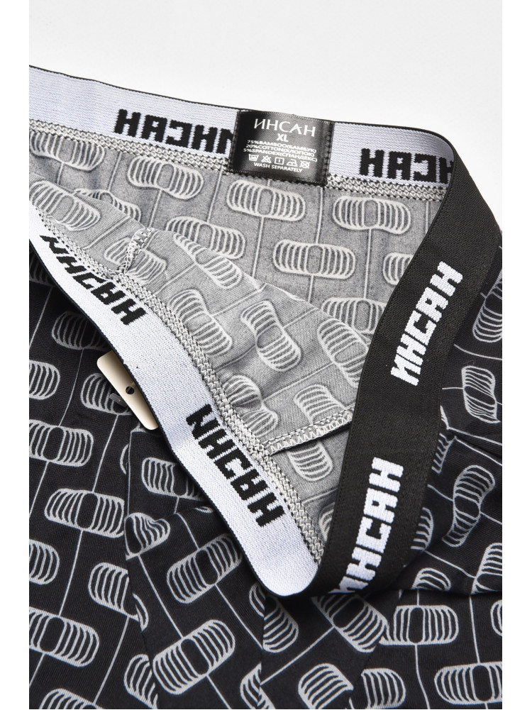 Боксеры мужские черного цвета с принтом INS-18769 211584C