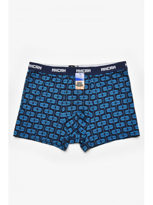 Боксеры мужские тёмно-синего цвета с принтом INS-18769 211586C