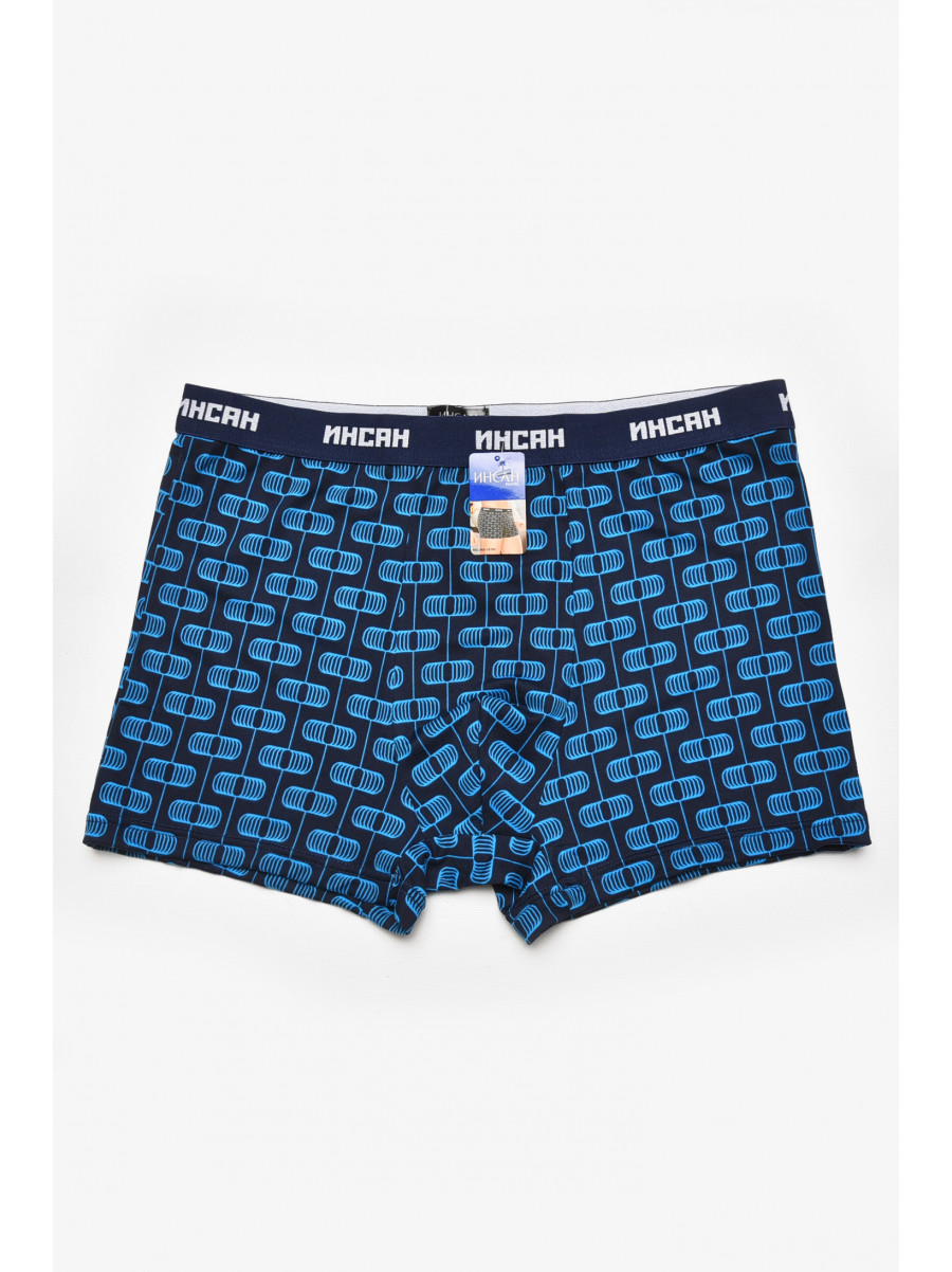 Боксеры мужские тёмно-синего цвета с принтом INS-18769 211586C