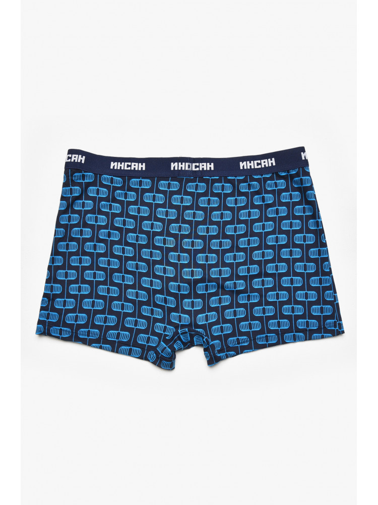 Боксеры мужские тёмно-синего цвета с принтом INS-18769 211586C