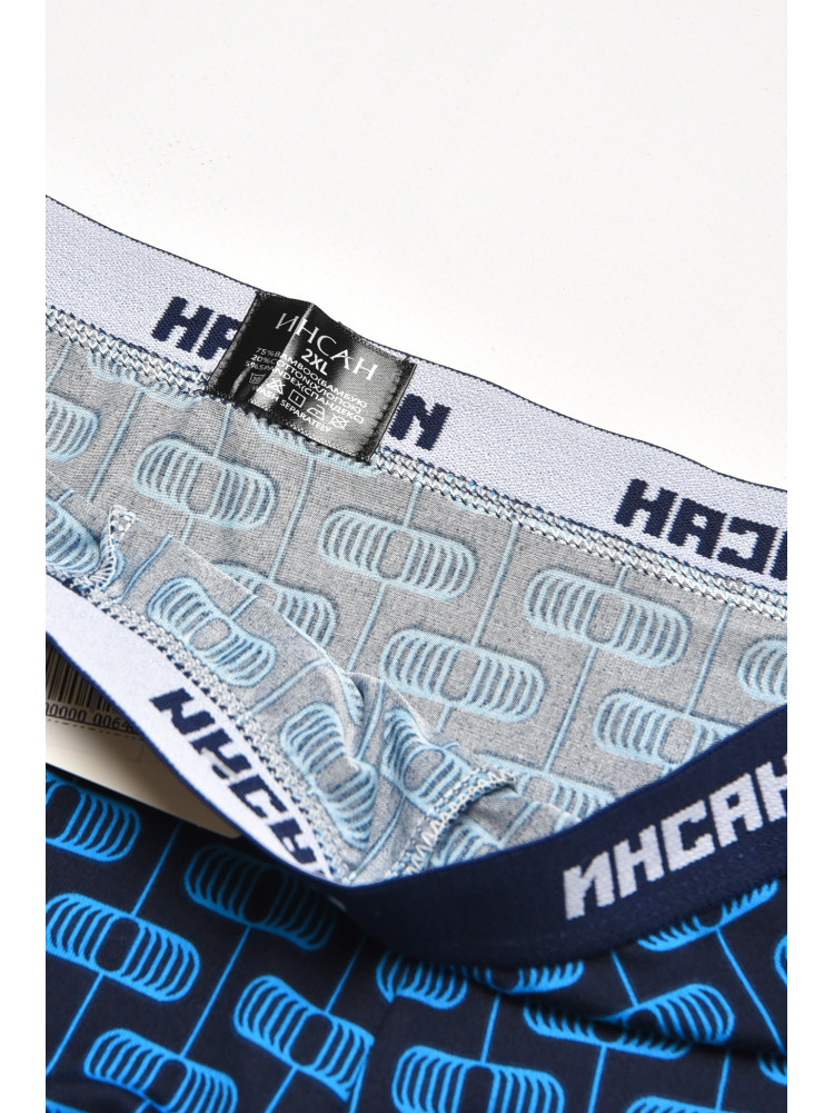 Боксеры мужские тёмно-синего цвета с принтом INS-18769 211586C