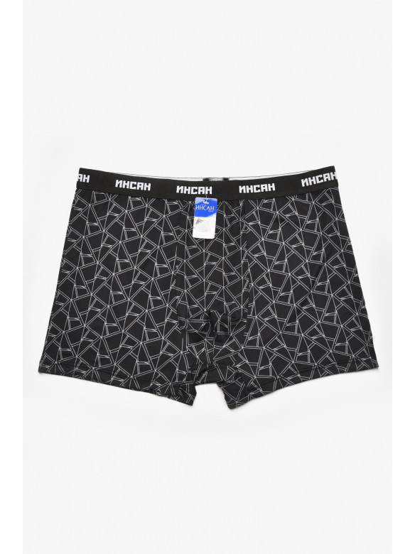 Боксеры мужские черного цвета с принтом INS-18771 211589C