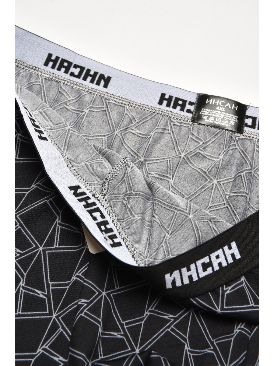 Боксеры мужские черного цвета с принтом INS-18771 211589C