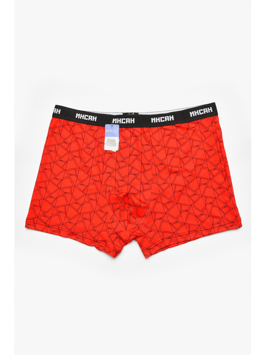 Боксеры мужские красного цвета с принтом INS-18771 211590C